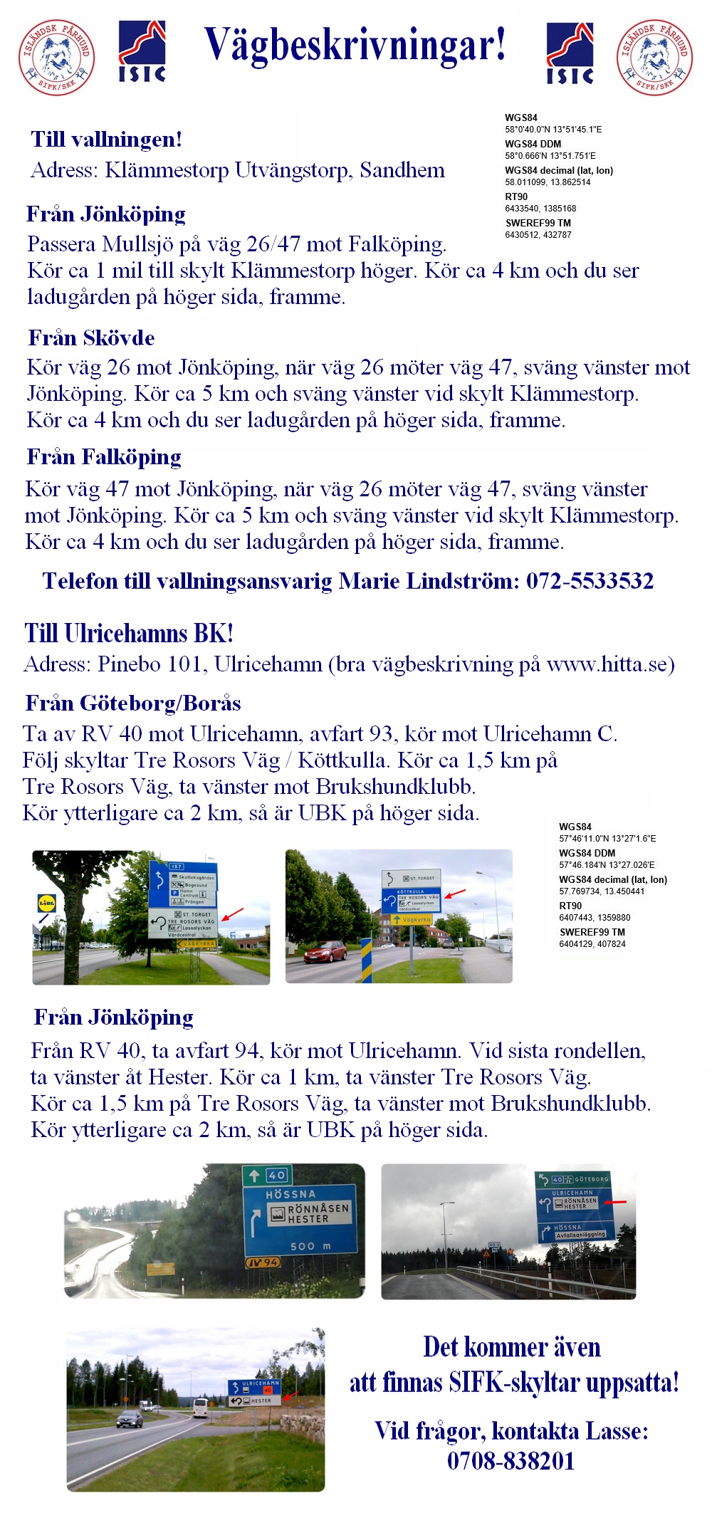 vagbeskrivningar